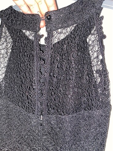 Genç kız dantelli elbise - Görsel 8