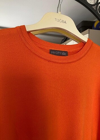 diğer Beden turuncu Renk My City triko bluz