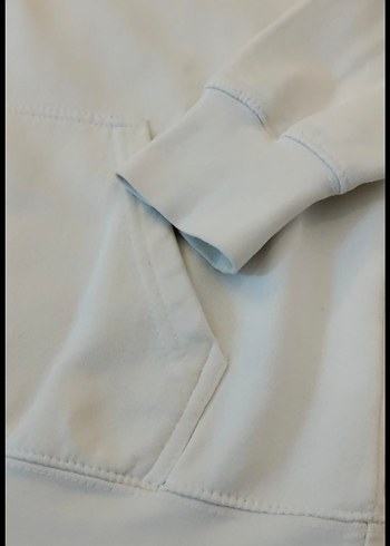 Beyaz Kapüşonlu Pull&Bear Sweatshirt - Görsel 3