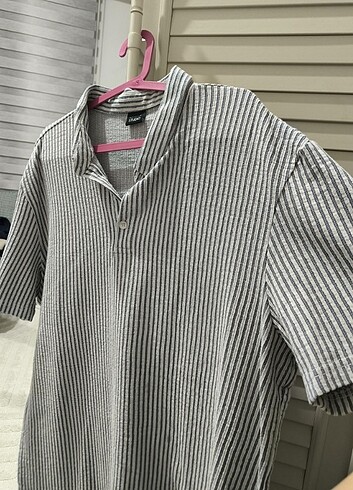 Diğer Polo yaka mavi çizgili tişört 