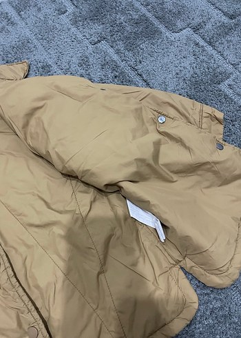 Bej Düğmeli Erkek Çocuk Kaban - Görsel 5