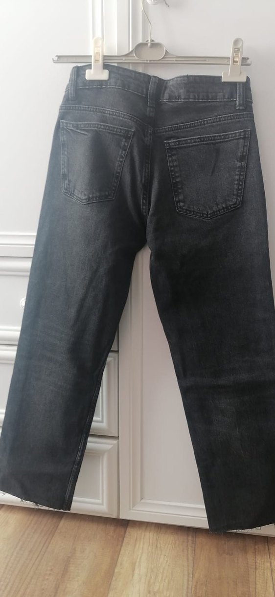 Zara Siyah  Kadın Kot Pantolon - Görsel 4