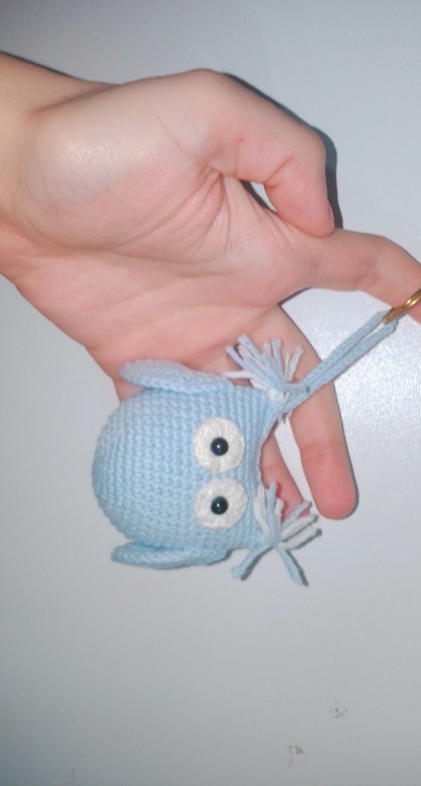 Renkli Örgü Baykuş Anahtarlık - Görsel 3