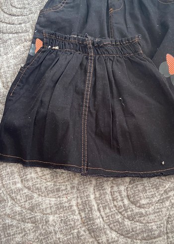 Zara Düğmeli Baskılı Siyah Kız Kot Etek yaşları var