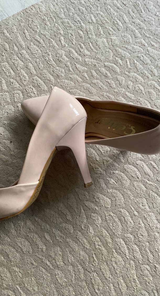 Bej Stiletto Topuklu Kadın Ayakkabı - Görsel 2