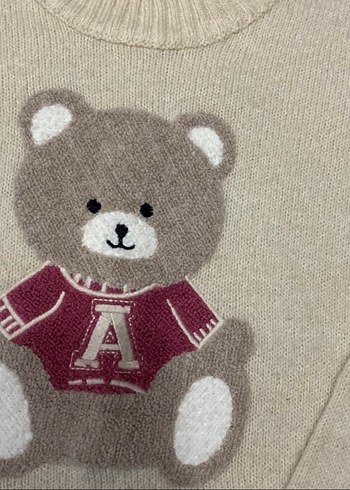 Kız Çocuk Nakışlı Triko kazak - Görsel 3