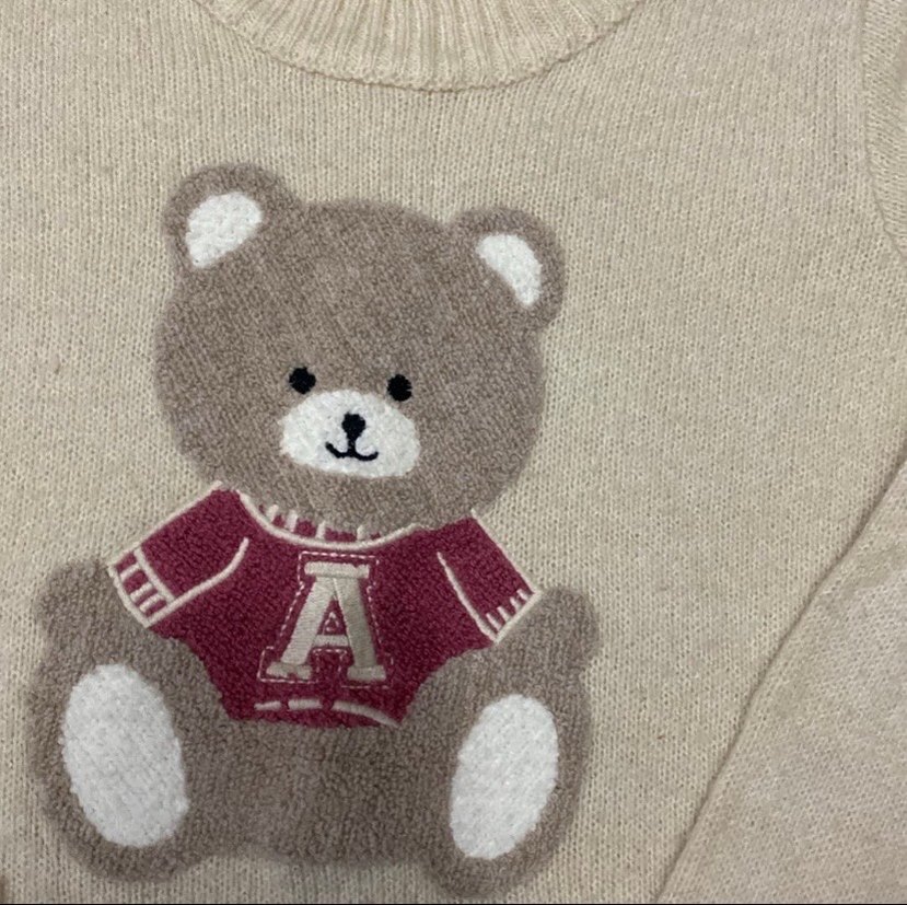 Kız Çocuk Nakışlı Triko kazak - Görsel 3