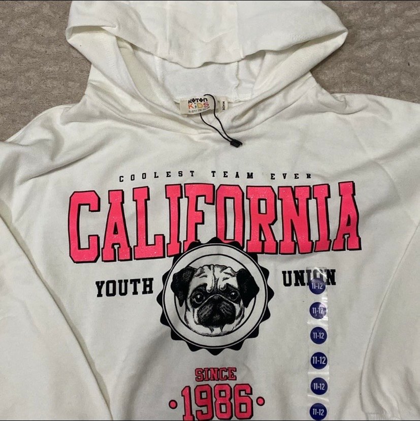 Beyaz Baskılı sweatshirt - Görsel 2