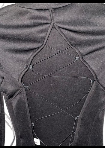 Düğmeli Siyah Uzun Kollu Kadın Bluz - Görsel 3