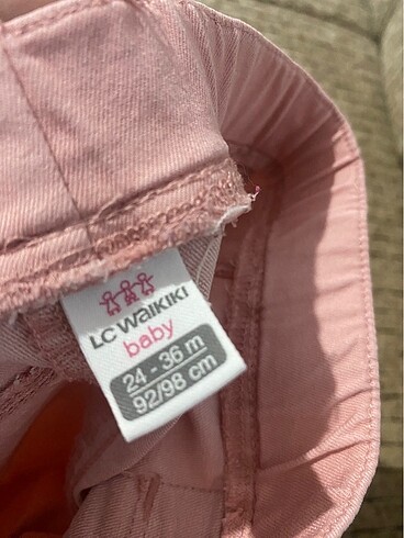 24-36 Ay Beden pembe Renk LC Waıkiki pudra renk keten pantolon