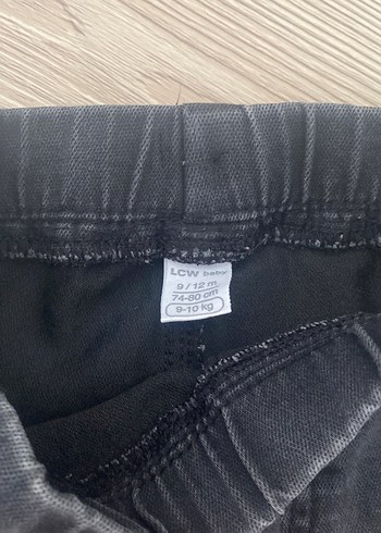 9-12 Ay Beden Erkek Çocuk Gri Rahat Kesim Kot Pantolon