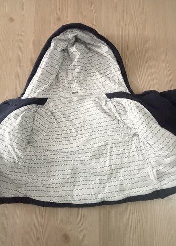 Düğmeli Erkek Çocuk Lacivert Kaban - Görsel 2