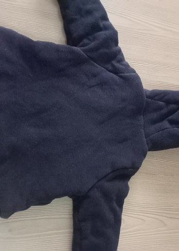 Düğmeli Erkek Çocuk Lacivert Kaban - Görsel 3