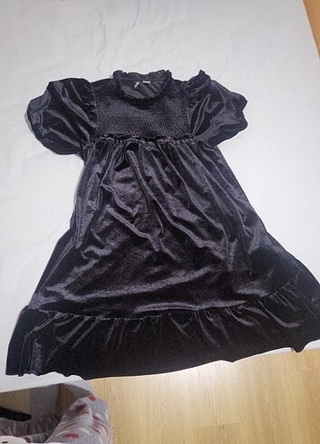36 Beden Gothic saten hm mini siyah elbise