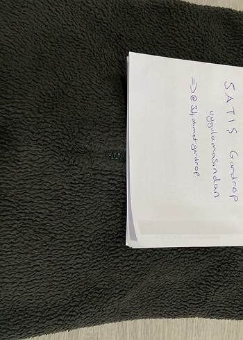 Erkek Yarım Fermuarlı Polar Yeşil Sweatshirt - Görsel 4