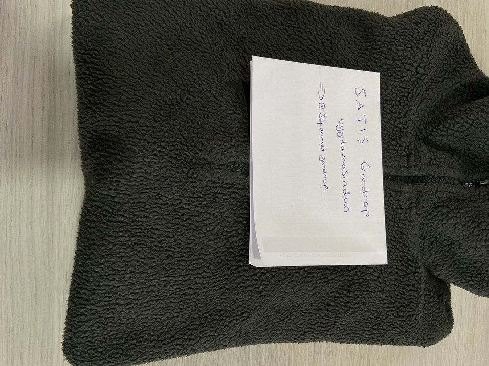 Erkek Yarım Fermuarlı Polar Yeşil Sweatshirt - Görsel 4