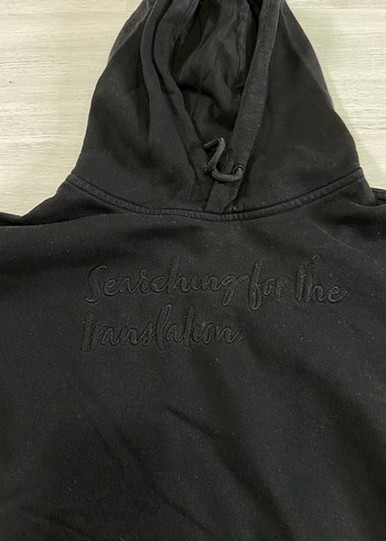 Siyah Kapüşonlu Erkek Sweatshirt - Görsel 2