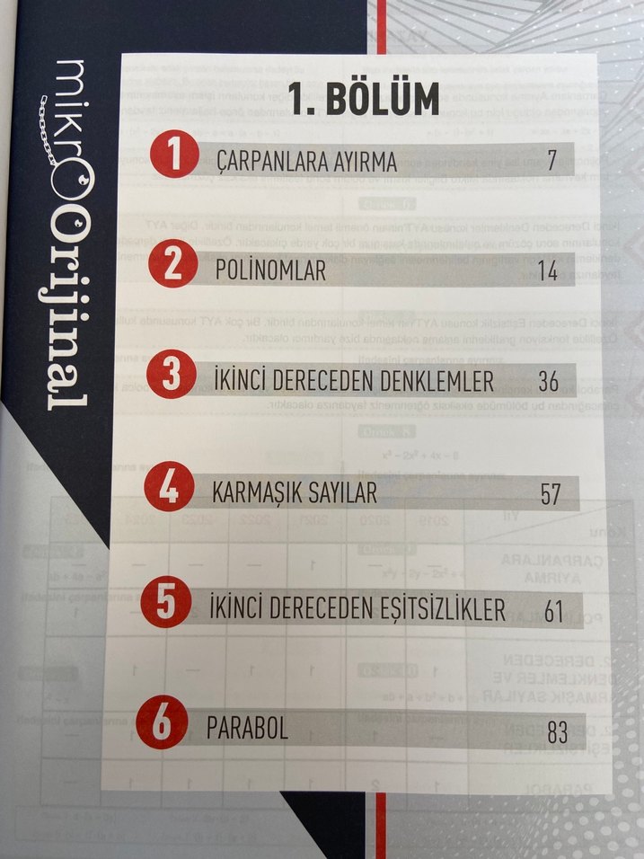AYT Matematik Soru Bankası MikrOOrijinal - Görsel 3