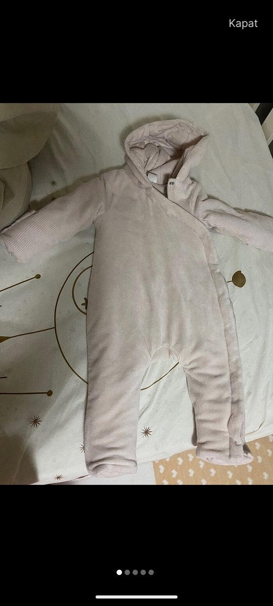 H&M Kışlık Tulum Bej- Bebek Kozmonot - Görsel 5