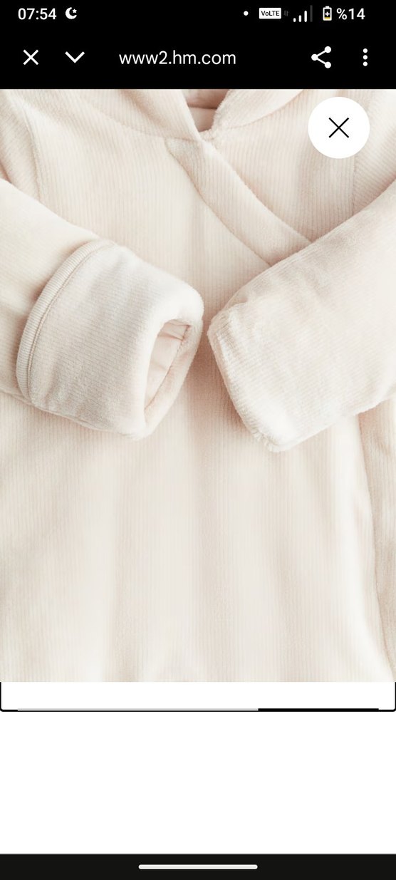 H&M Kışlık Tulum Bej- Bebek Kozmonot - Görsel 3