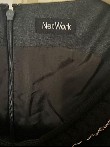 36 Beden gri Renk Elbise #network