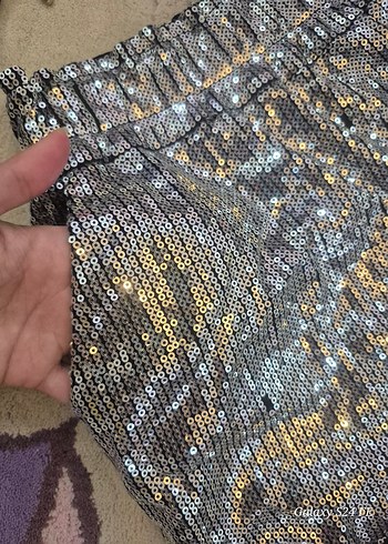 Gri Payetli Mini Kadın Takım - Görsel 4