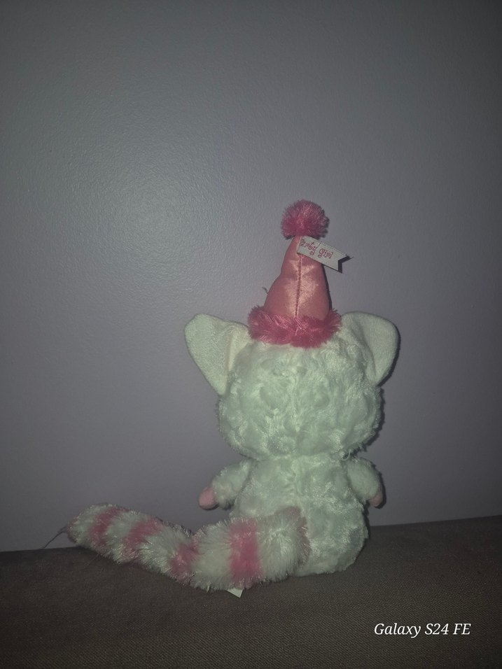 Pembe Pastel Peluş Oyuncak Kedi - Görsel 2
