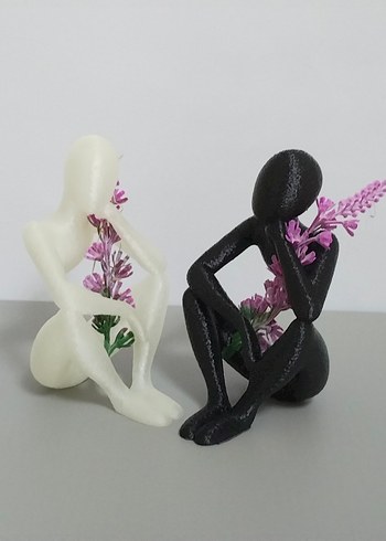 Beyaz ve Siyah Dekoratif Figürler - Görsel 4