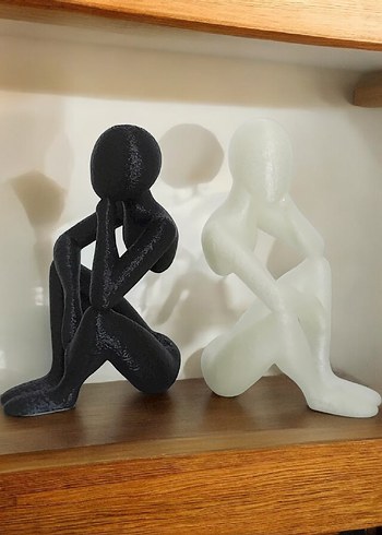 Beyaz ve Siyah Dekoratif Figürler - Görsel 3