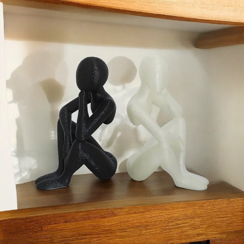 Beyaz ve Siyah Dekoratif Figürler - Görsel 3