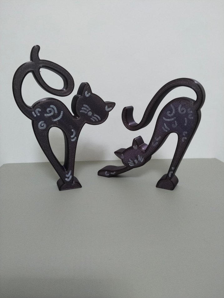 Siyah Dekoratif Kedi Figürleri - Görsel 3