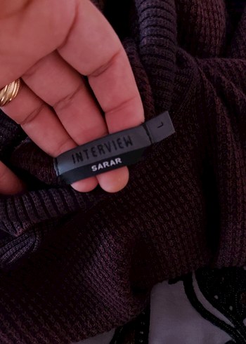 l Beden bordo Renk Bordo Boğazlı Örgü Kadın Kazak