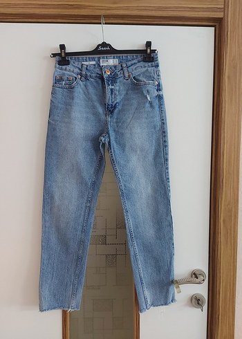 Mavi Midi Boy Denim Kadın Jean