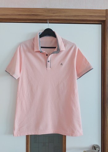 Pembe Kısa Kollu Polo Yaka Tişört