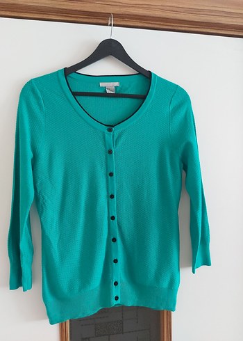 H&M Düğmeli Yeşil Kadın Hırka