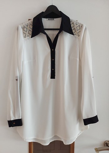 Uzun Kollu V Yaka Gömlek - Görsel 2