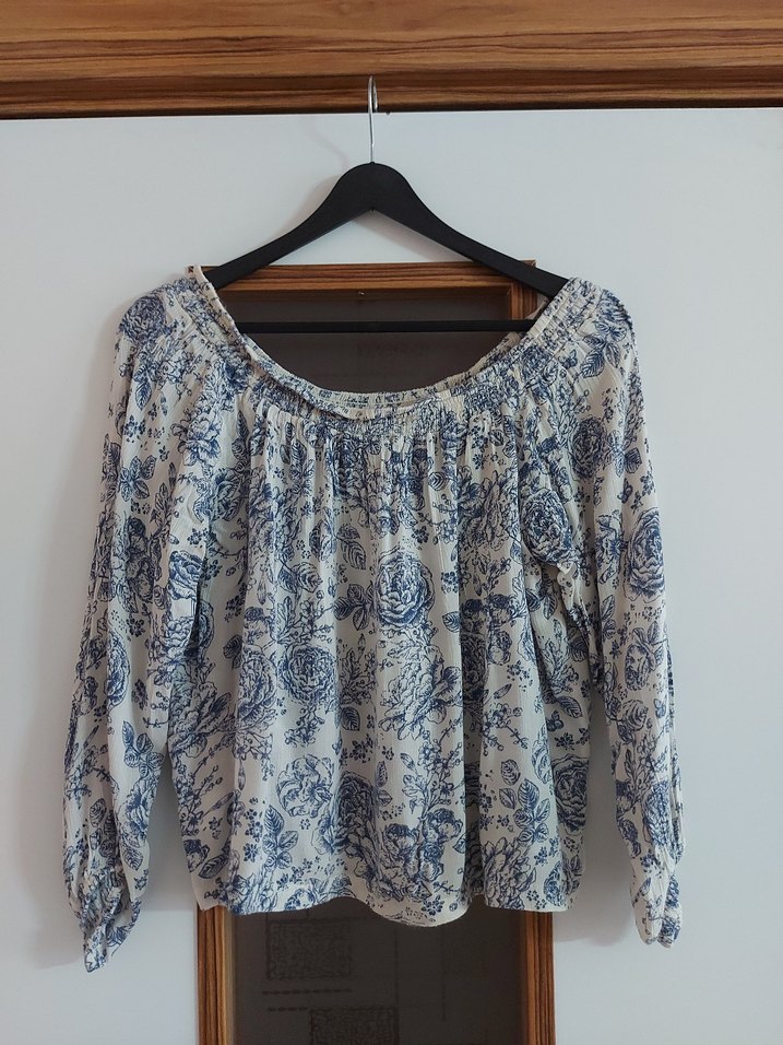 Bohem Tarz Beyaz Pamuklu Bluz - Görsel 4