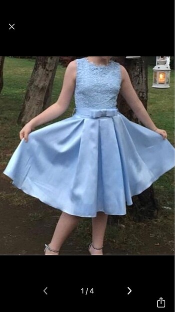 Bebe mavisi elbise - Görsel 4