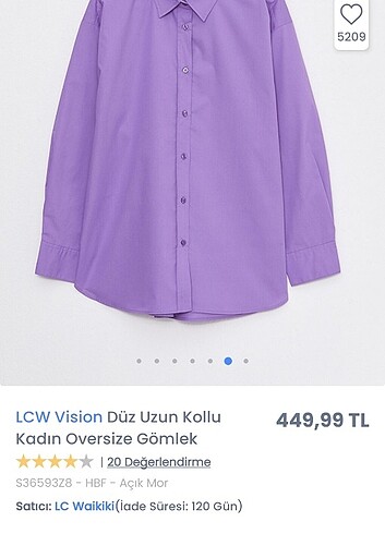 xs Beden LC Waikiki Kadın Oversize Gömlek