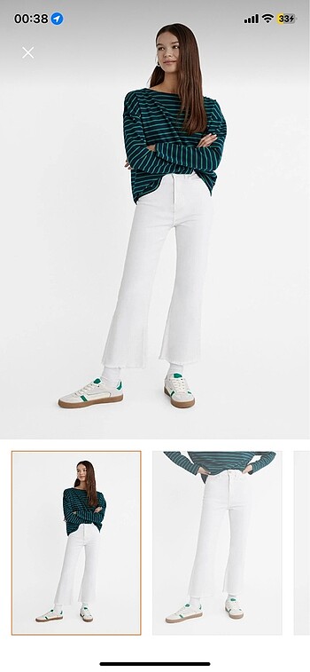 Stradivarius beyaz jean