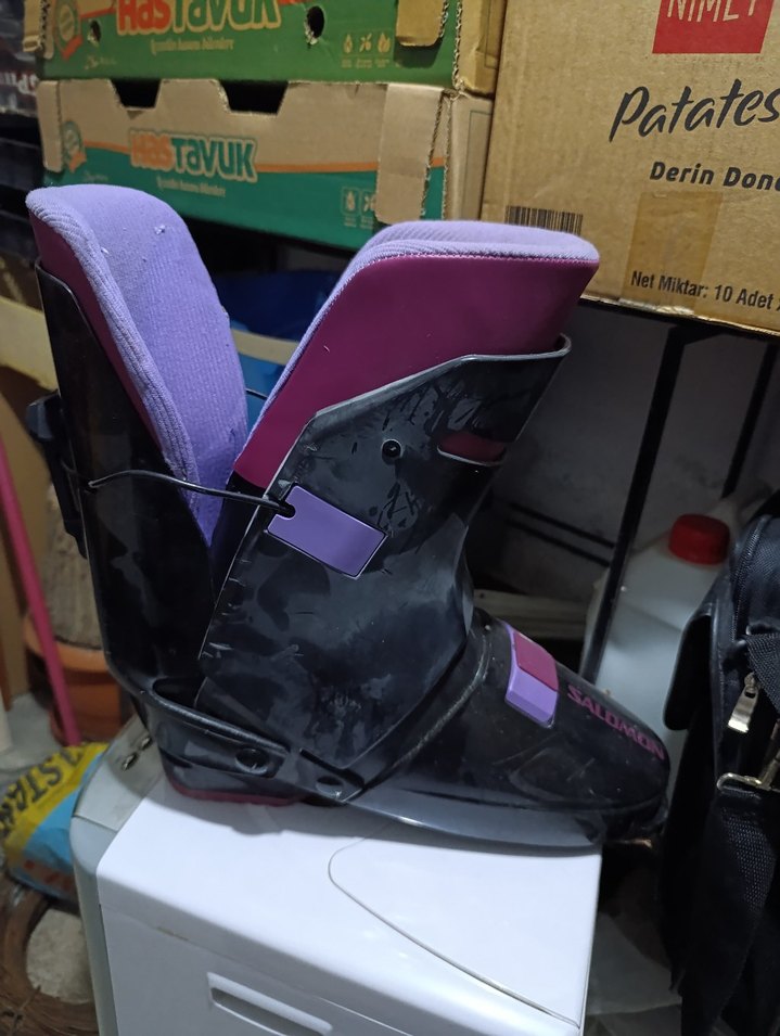 Mor Erkek Kayak Botları, Cırtcırtlı, Kauçuk - Görsel 2