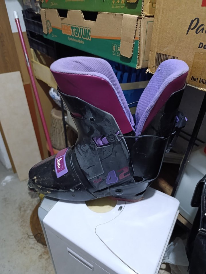 Mor Erkek Kayak Botları, Cırtcırtlı, Kauçuk - Görsel 4