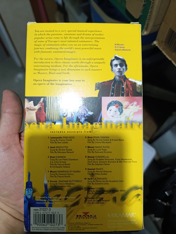 Opera Imaginaire VHS kaset - Görsel 3