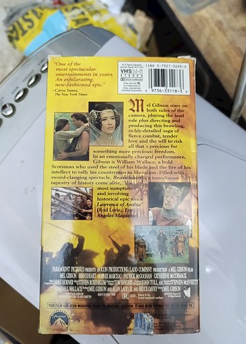 Braveheart Mel Gibson VHS kaset - Görsel 2