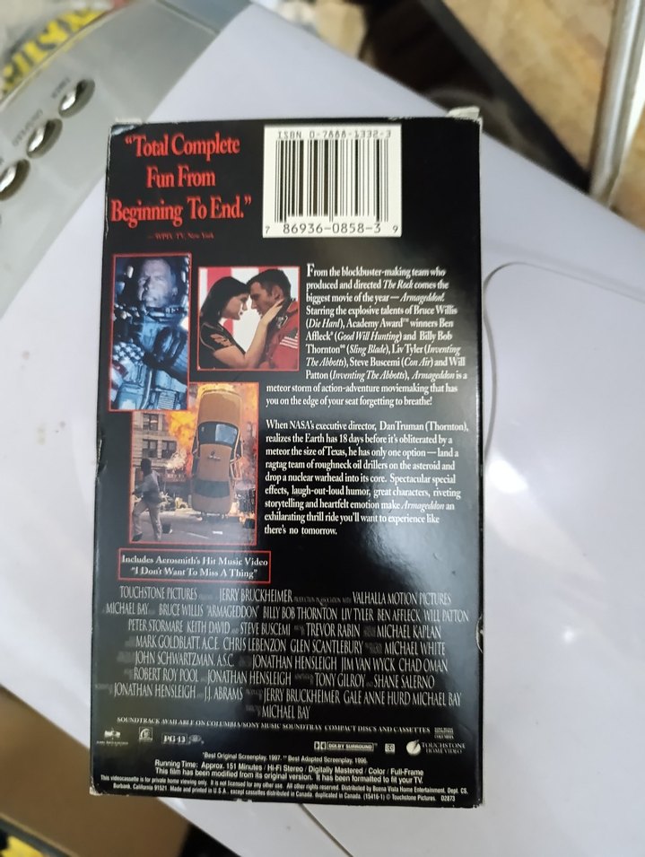 Armageddon VHS Kaset Bruce Willis - Görsel 2