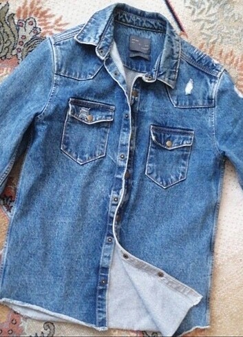 Zara erkek kot gömlek ceket - Görsel 5