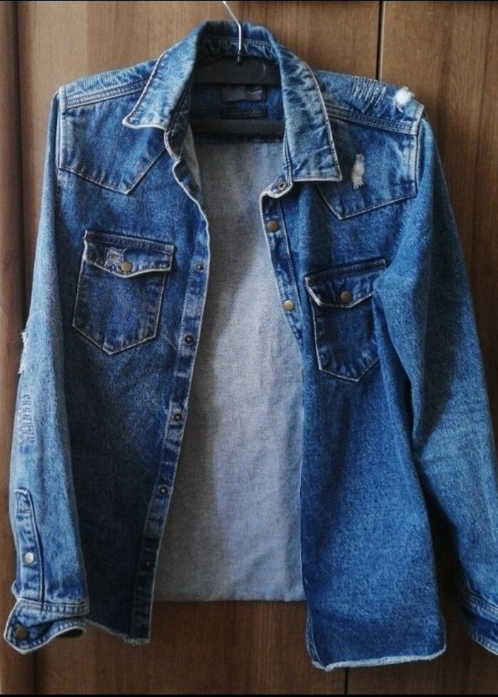 Zara erkek kot gömlek ceket - Görsel 2