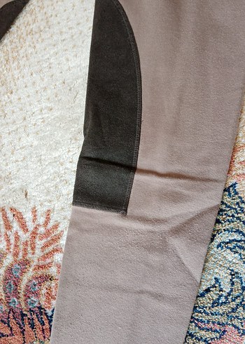 Kız Çocuk Kahverengi Süet Dar Kesim Binici Pantolonu - Görsel 6