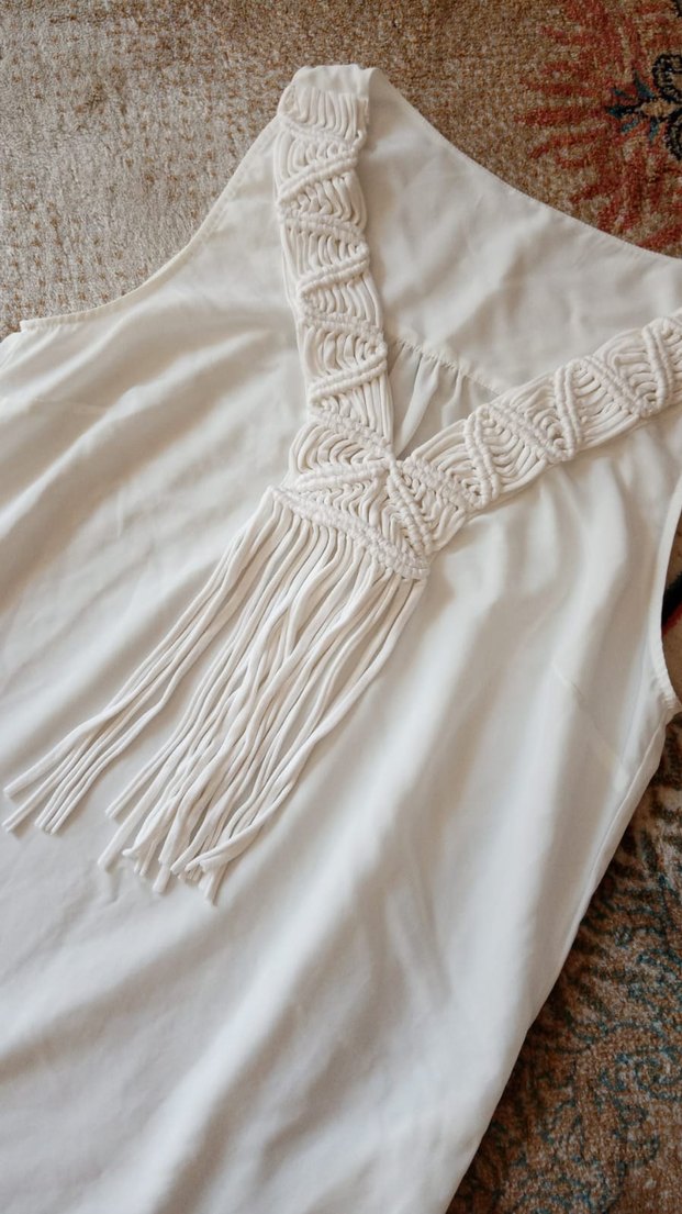 Püsküllü Bohem V Yaka Midi Elbise, Plaj elbisesi - Görsel 2