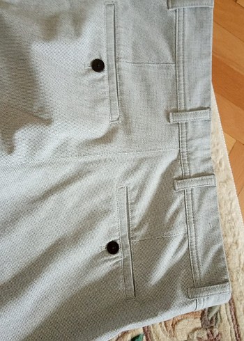 Zara Erkek Gri Düğmeli Pamuklu Erkek Pantolon - Görsel 6